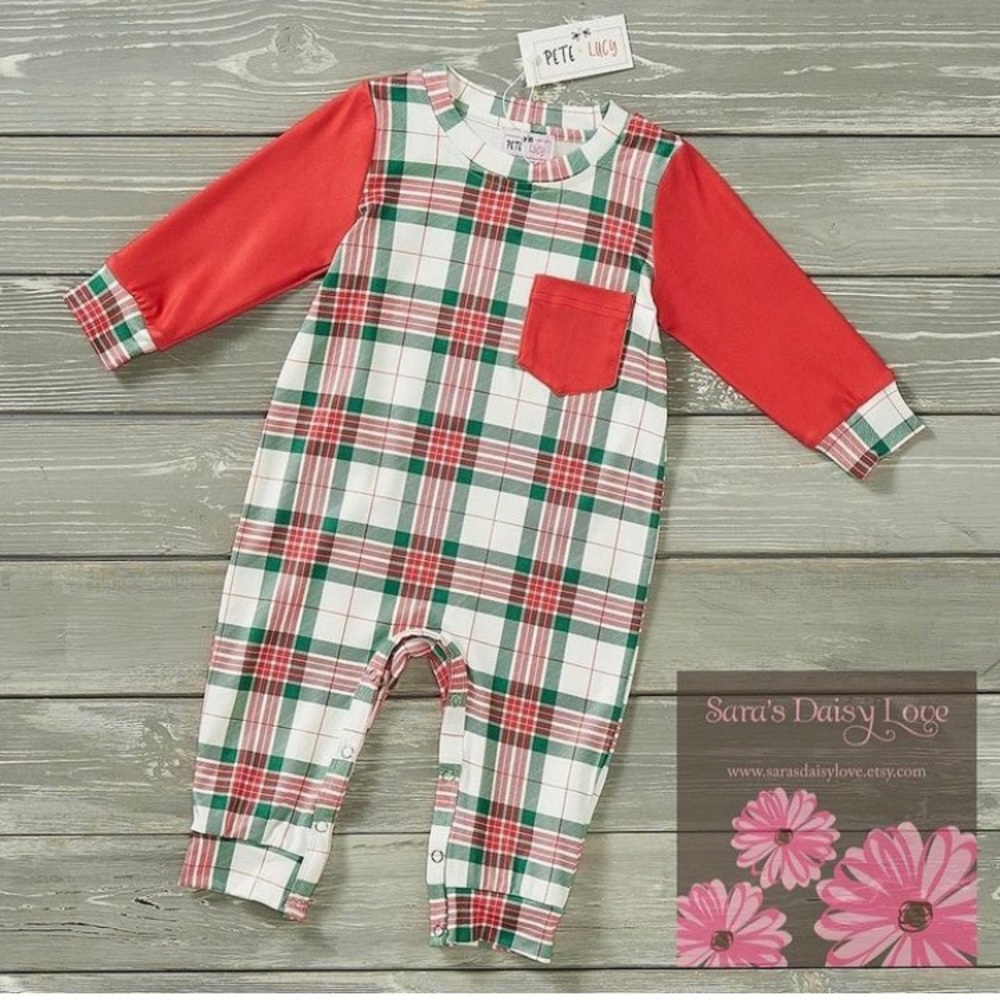 NWT Pete+Lucy Romper Holly-Day Deer